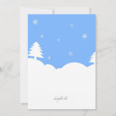 雪だるま霜の降りたバースデーパーティ招待状 招待状 (裏面)