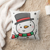 雪だるま霜の降りたベビーボディスーツ クッション (ブランケット)