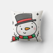 雪だるま霜の降りたベビーボディスーツ クッション (裏面)