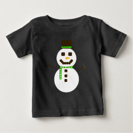 雪だるま霜の降りたベビーTシャツ ベビーTシャツ