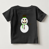 雪だるま霜の降りたベビーTシャツ ベビーTシャツ (裏面)