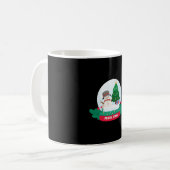 雪だるま霜の降りたメリークリスマス コーヒーマグカップ (正面左)