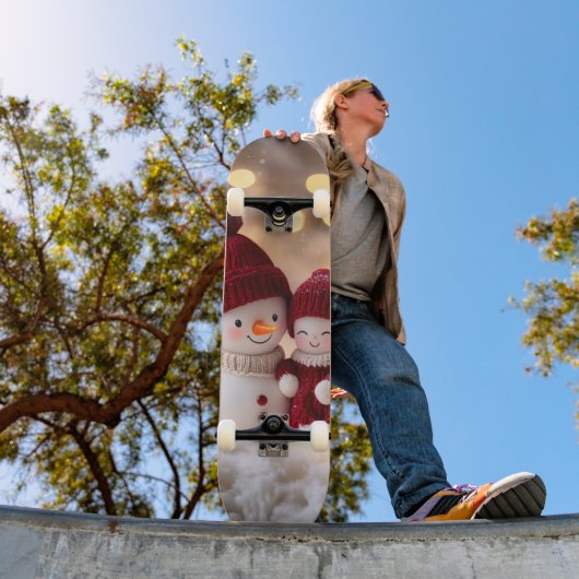 雪だるま霜の降りた兄弟姉妹ウィンタージョイ スケートボード (室外1)