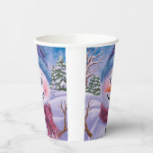 雪だるま霜の降りた紙カップ 紙コップ (左)