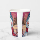 雪だるま霜の降りた紙カップ 紙コップ (左)