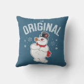 雪だるま霜の降りた™ |オリジナル クッション (裏面)