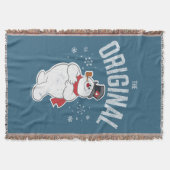 雪だるま霜の降りた™ |オリジナル スローブランケット (正面)