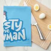 雪だるま霜の降りた™ |スタッ霜の降りたクロゴ キッチンタオル (四つ折り)