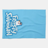 雪だるま霜の降りた™ |スタッ霜の降りたクロゴ キッチンタオル (横)