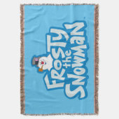 雪だるま霜の降りた™ |スタッ霜の降りたクロゴ スローブランケット (正面縦)