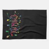 雪だるま霜の降りた™ | "チラックス"ホリデーライト キッチンタオル (横)