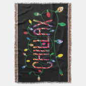 雪だるま霜の降りた™ | "チラックス"ホリデーライト スローブランケット (正面縦)