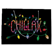 雪だるま霜の降りた™ | "チラックス"ホリデーライト ラージペーパーバッグ (裏面)