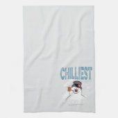 雪だるま霜の降りた™ |子ども向け キッチンタオル (縦)