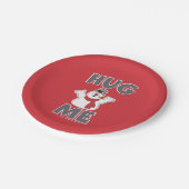 雪だるま霜の降りた™ |抱きしめる ペーパープレート (アングル)