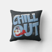 雪だるま霜の降りた™ |落ち着け クッション (裏面)