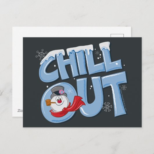 雪だるま霜の降りた™ |落ち着け シーズンポストカード (正面/裏面)