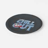 雪だるま霜の降りた™ |落ち着け ペーパープレート (アングル)