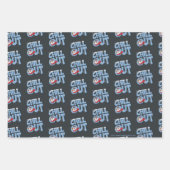 雪だるま霜の降りた™ |落ち着け ラッピングペーパーシート (正面)