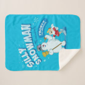 雪だるま霜の降りた™ | "間抜け雪だるま" シェルパブランケット (正面(横))