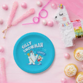 雪だるま霜の降りた™ | "間抜け雪だるま" ペーパープレート (パーティー)