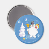 雪だるま霜の降りた™ | 霜の降りた & Karen Winterおもしろい マグネット (正面/裏面)