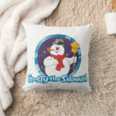 雪だるま霜の降りた™ |魔法の霜の降りたポートレート クッション (ブランケット)