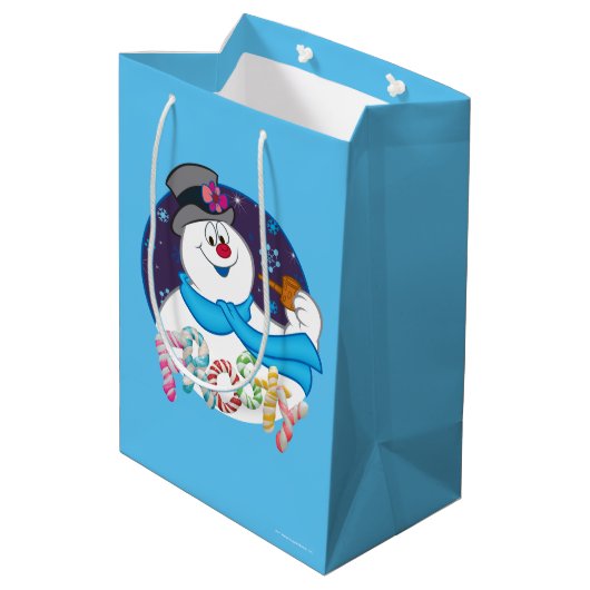 雪だるま霜の降りた™ | Candy カラフル Stakein名 ミディアムペーパーバッグ (裏面アングル)