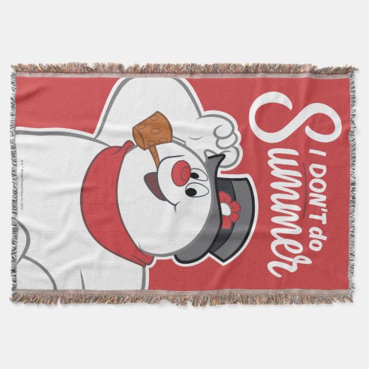 雪だるま霜の降りた™ | I Do't Do Summer スローブランケット (正面)