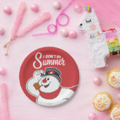 雪だるま霜の降りた™ | I Do't Do Summer ペーパープレート (パーティー)