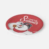 雪だるま霜の降りた™ | I Do't Do Summer ペーパープレート (アングル)