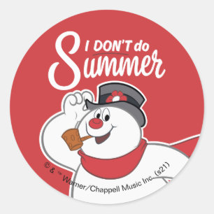雪だるま霜の降りた™   I Do't Do Summer ラウンドシール