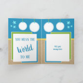 雪だるま青が大好きな人にメリークリスマス シーズンカード (内部)