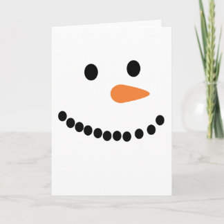 雪だるま顔クリスマスキおもしろいッズアンドアダルト シーズンカード