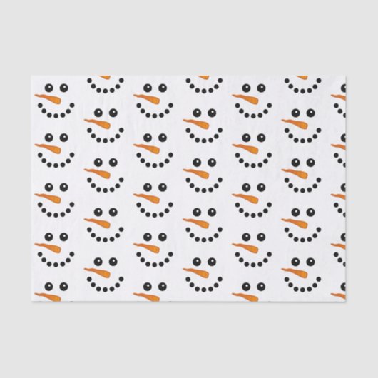 雪だるま顔クリスマスホリデーフェスティバル 薄葉紙 (正面)