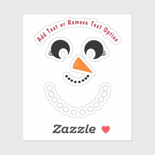 雪だるま顔クリスマス シール (シート)