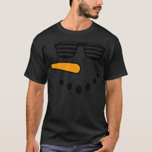 雪だるま顔ニンジン鼻まつげグラスフォーボーイズ Tシャツ