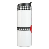 雪だるま顔パープルボウタイブラックバッファロープレイド タンブラー (回転左)