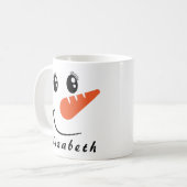 雪だるま顔マグ コーヒーマグカップ (正面左)