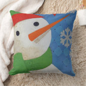 雪だるま顔枕 クッション (ブランケット)