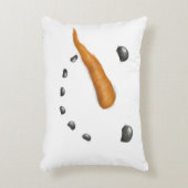 雪だるま顔 アクセントクッション (正面(垂直))