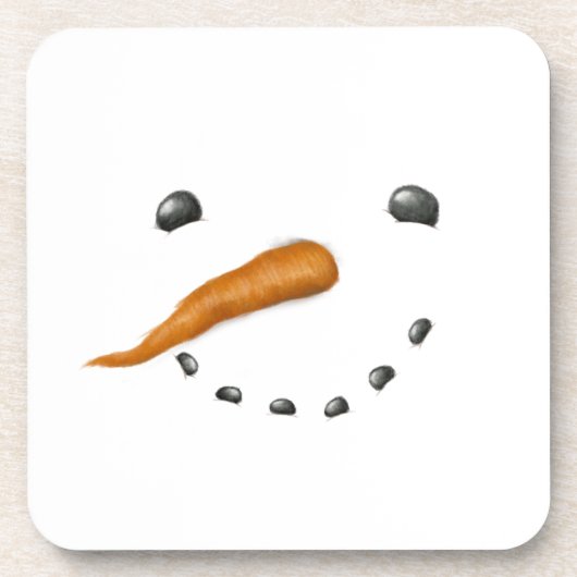 雪だるま顔 コースター (正面)