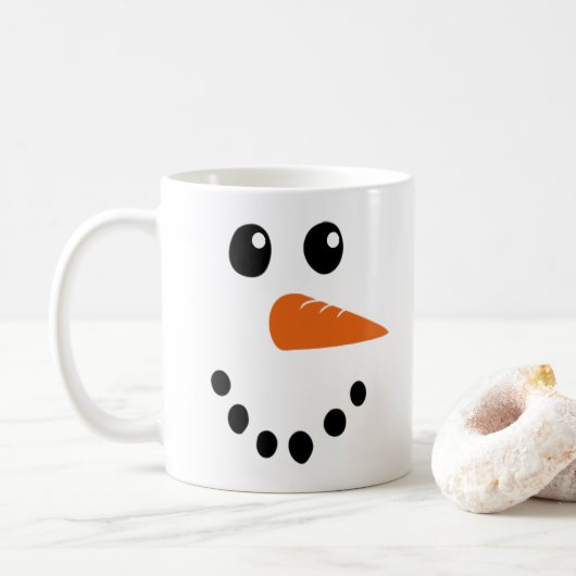 雪だるま顔 コーヒーマグカップ (ドーナツ)