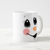 雪だるま顔 ジャンボコーヒーマグカップ (正面右)