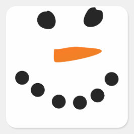 雪だるま顔 スクエアシール