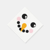 雪だるま顔 スタンダードカクテルナプキン (角)