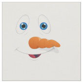 雪だるま顔 ファブリック (クローズアップ)