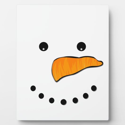 雪だるま顔 フォトプラーク (正面)