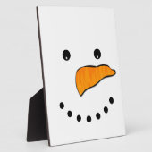 雪だるま顔 フォトプラーク (側面)