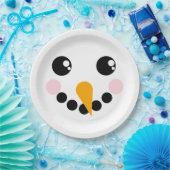 雪だるま顔 ペーパープレート (パーティー)
